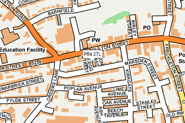 PR4 2TL map - OS OpenMap – Local (Ordnance Survey)