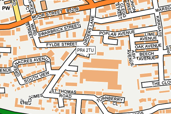 PR4 2TU map - OS OpenMap – Local (Ordnance Survey)