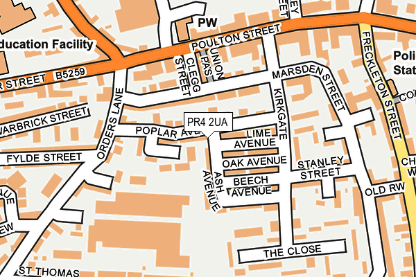 PR4 2UA map - OS OpenMap – Local (Ordnance Survey)