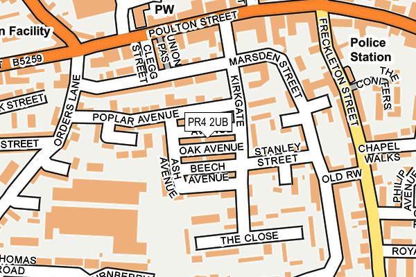 PR4 2UB map - OS OpenMap – Local (Ordnance Survey)