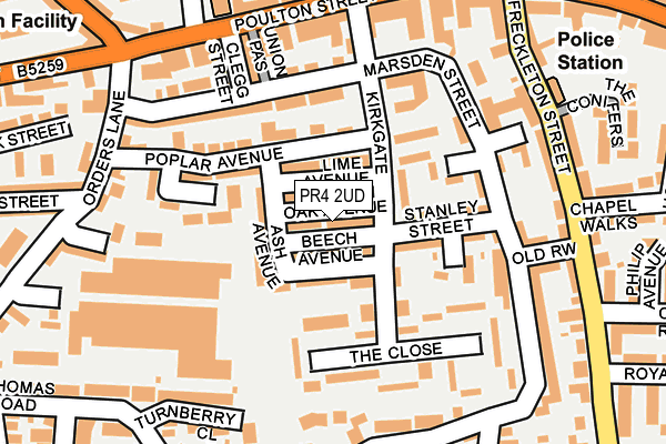 PR4 2UD map - OS OpenMap – Local (Ordnance Survey)