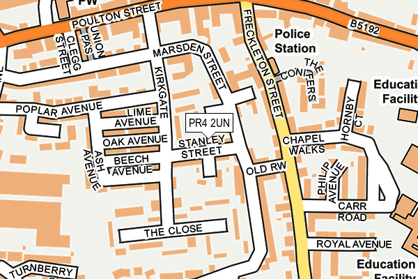 PR4 2UN map - OS OpenMap – Local (Ordnance Survey)