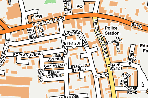PR4 2UP map - OS OpenMap – Local (Ordnance Survey)