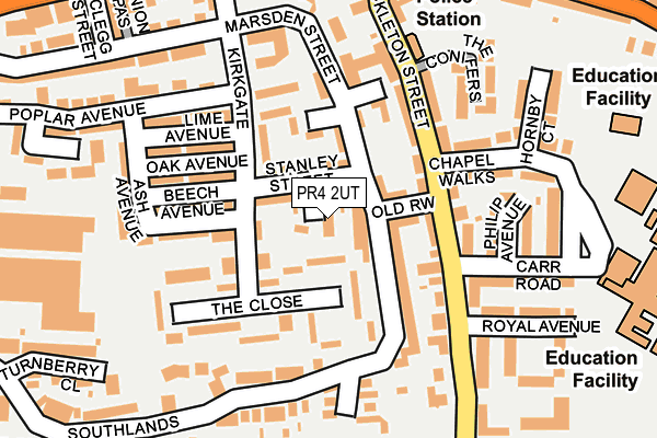 PR4 2UT map - OS OpenMap – Local (Ordnance Survey)