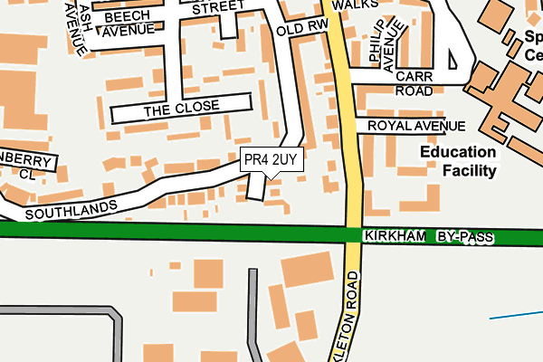 PR4 2UY map - OS OpenMap – Local (Ordnance Survey)