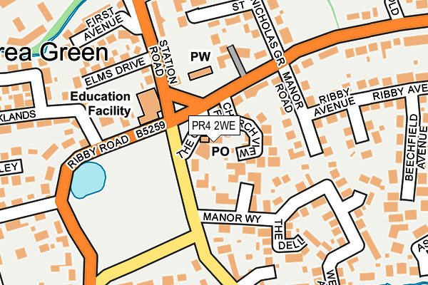 PR4 2WE map - OS OpenMap – Local (Ordnance Survey)