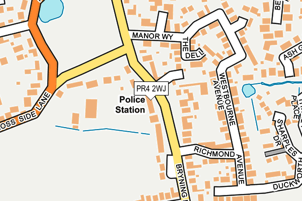 PR4 2WJ map - OS OpenMap – Local (Ordnance Survey)