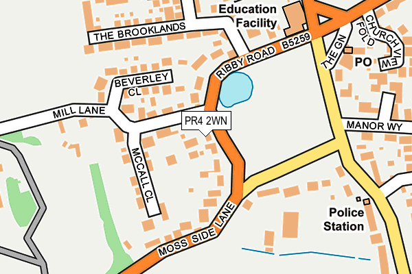 PR4 2WN map - OS OpenMap – Local (Ordnance Survey)
