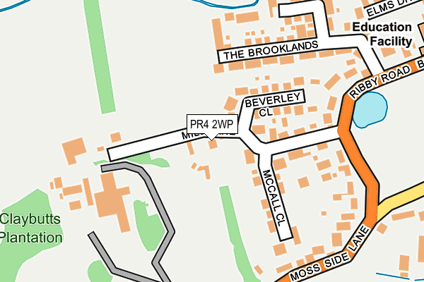 PR4 2WP map - OS OpenMap – Local (Ordnance Survey)