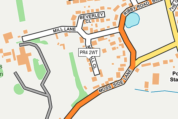 PR4 2WT map - OS OpenMap – Local (Ordnance Survey)