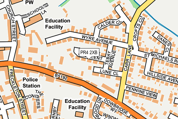 PR4 2XB map - OS OpenMap – Local (Ordnance Survey)