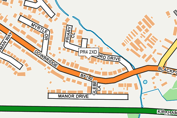 PR4 2XD map - OS OpenMap – Local (Ordnance Survey)