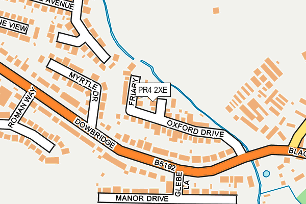 PR4 2XE map - OS OpenMap – Local (Ordnance Survey)