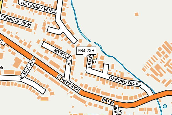 PR4 2XH map - OS OpenMap – Local (Ordnance Survey)