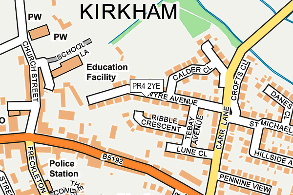 PR4 2YE map - OS OpenMap – Local (Ordnance Survey)