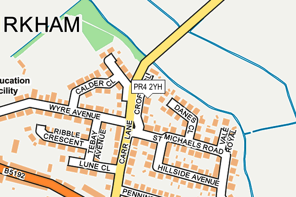 PR4 2YH map - OS OpenMap – Local (Ordnance Survey)