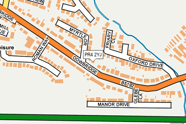 PR4 2YJ map - OS OpenMap – Local (Ordnance Survey)