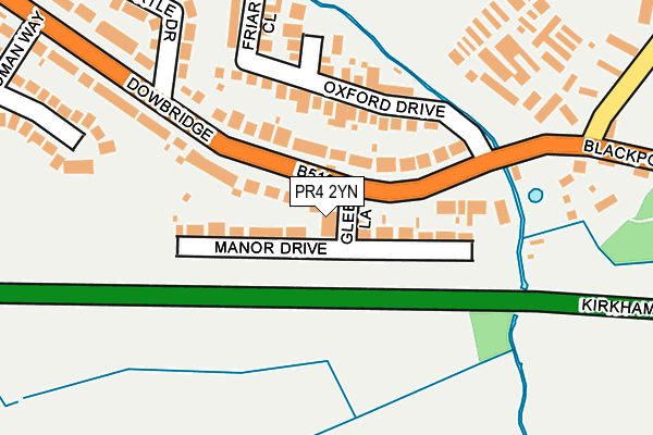 PR4 2YN map - OS OpenMap – Local (Ordnance Survey)
