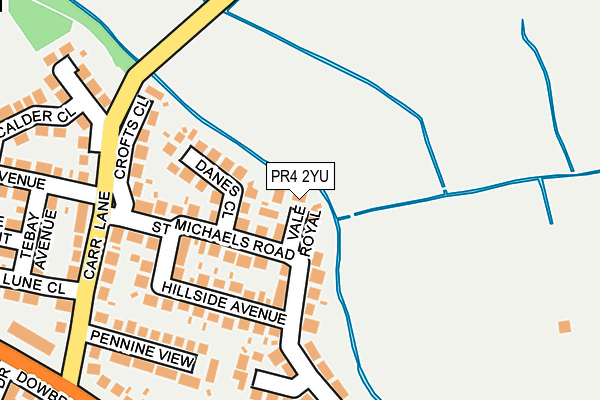 PR4 2YU map - OS OpenMap – Local (Ordnance Survey)