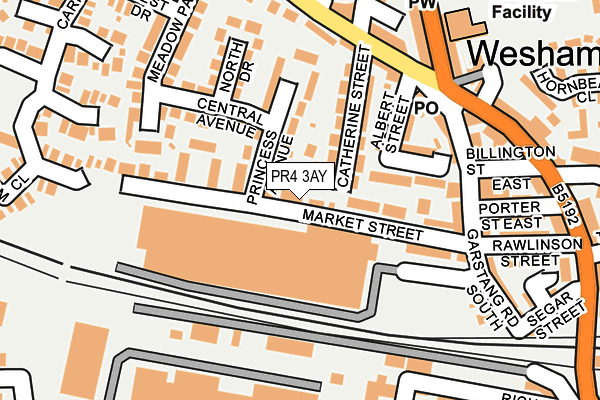 PR4 3AY map - OS OpenMap – Local (Ordnance Survey)