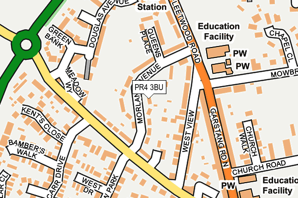 PR4 3BU map - OS OpenMap – Local (Ordnance Survey)