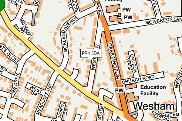 PR4 3DA map - OS OpenMap – Local (Ordnance Survey)