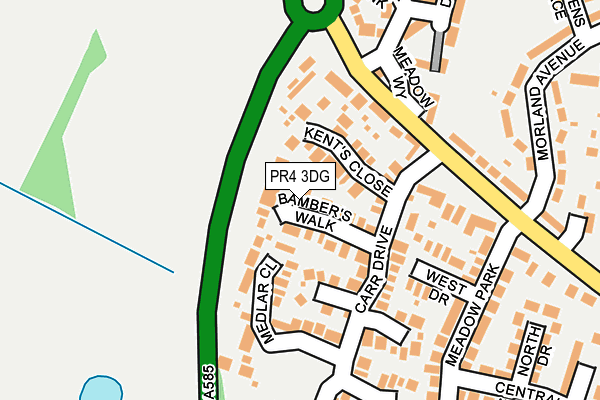 PR4 3DG map - OS OpenMap – Local (Ordnance Survey)