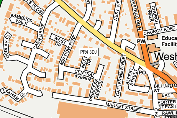 PR4 3DJ map - OS OpenMap – Local (Ordnance Survey)