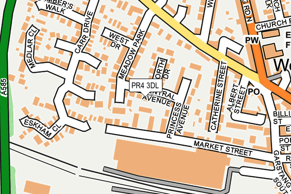 PR4 3DL map - OS OpenMap – Local (Ordnance Survey)