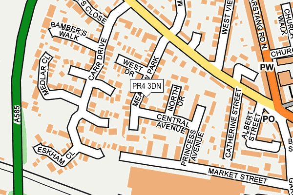 PR4 3DN map - OS OpenMap – Local (Ordnance Survey)