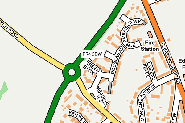 PR4 3DW map - OS OpenMap – Local (Ordnance Survey)