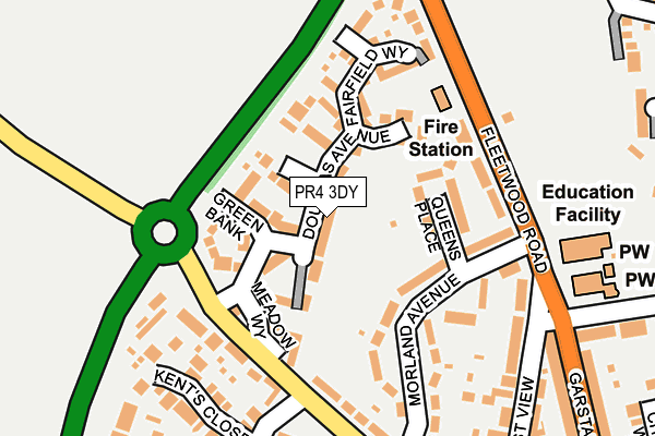 PR4 3DY map - OS OpenMap – Local (Ordnance Survey)