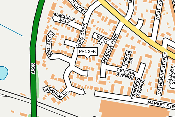 PR4 3EB map - OS OpenMap – Local (Ordnance Survey)