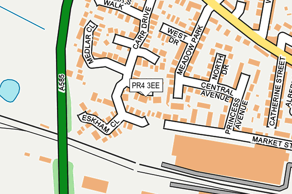 PR4 3EE map - OS OpenMap – Local (Ordnance Survey)