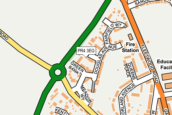PR4 3EG map - OS OpenMap – Local (Ordnance Survey)