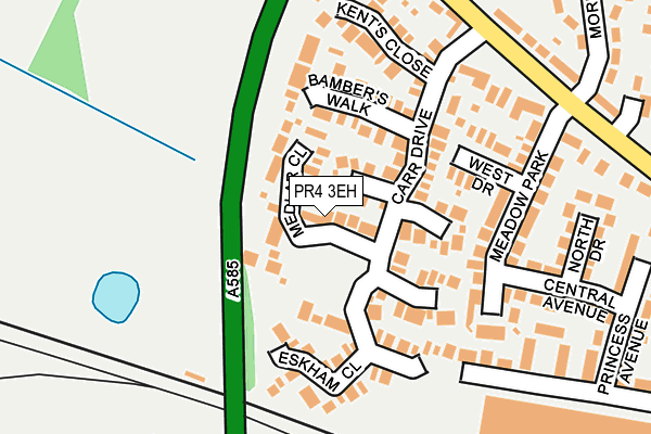 PR4 3EH map - OS OpenMap – Local (Ordnance Survey)