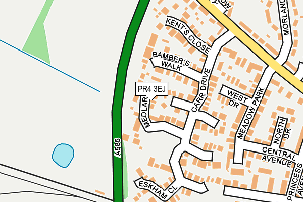 PR4 3EJ map - OS OpenMap – Local (Ordnance Survey)