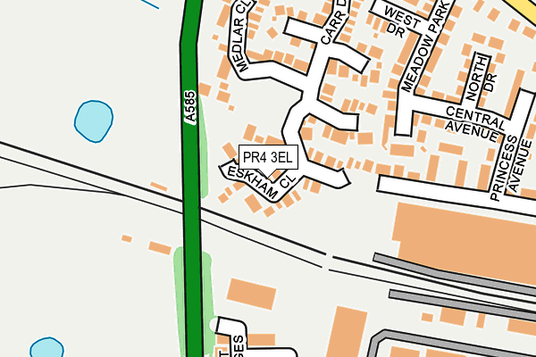 PR4 3EL map - OS OpenMap – Local (Ordnance Survey)