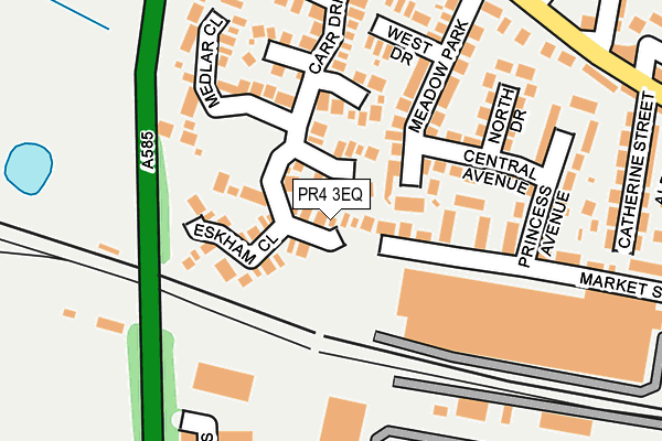 PR4 3EQ map - OS OpenMap – Local (Ordnance Survey)