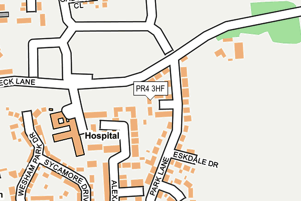 PR4 3HF map - OS OpenMap – Local (Ordnance Survey)