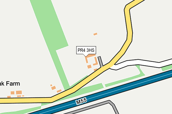 PR4 3HS map - OS OpenMap – Local (Ordnance Survey)