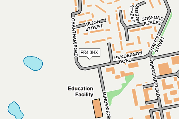 PR4 3HX map - OS OpenMap – Local (Ordnance Survey)