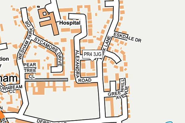 PR4 3JG map - OS OpenMap – Local (Ordnance Survey)