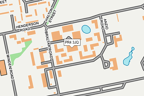 PR4 3JQ map - OS OpenMap – Local (Ordnance Survey)
