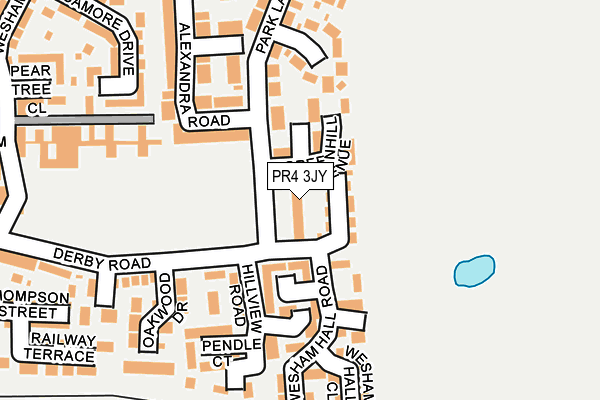PR4 3JY map - OS OpenMap – Local (Ordnance Survey)