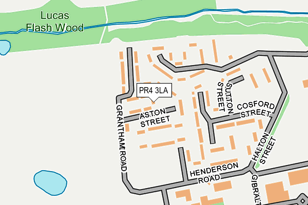 PR4 3LA map - OS OpenMap – Local (Ordnance Survey)