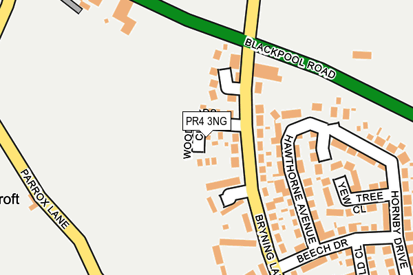 PR4 3NG map - OS OpenMap – Local (Ordnance Survey)