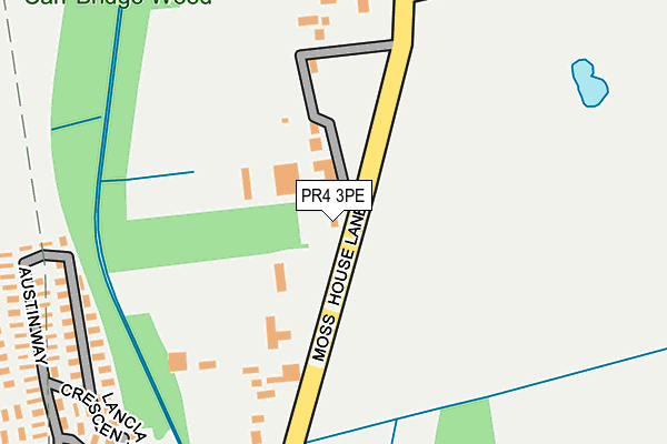 PR4 3PE map - OS OpenMap – Local (Ordnance Survey)