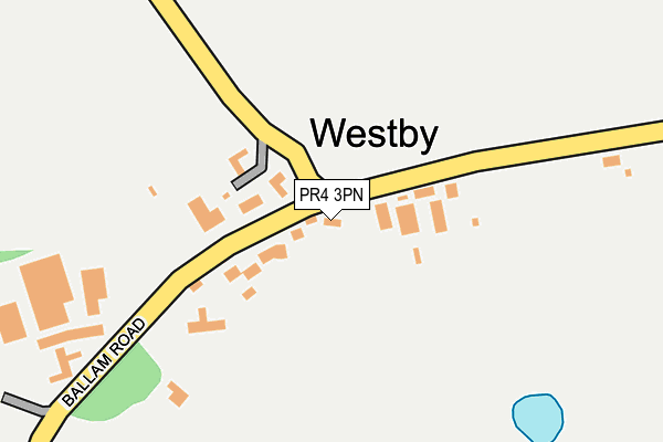 Map of WESTBY HALL LTD at local scale
