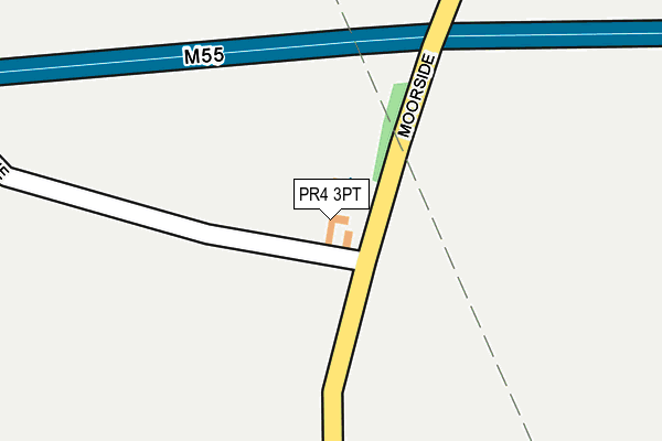 PR4 3PT map - OS OpenMap – Local (Ordnance Survey)